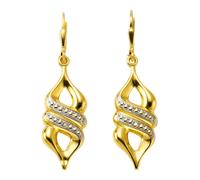 Paar Ohrhänger FIRETTI "Schmuck Geschenk Gold 333 Ohrschmuck Patentbrisur", gold (gelbgoldfarben, weißgoldfarben), Ohrringe, Damen, 0,01 P3 = leicht erkennbare Einschlüsse, Diamanten Gelbgold 333, Dia