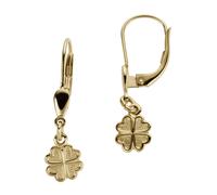 Paar Ohrhänger FIRETTI "Schmuck Geschenk Gold 333 Ohrschmuck Patentbrisur Kleeblätter", gold (gelbgoldfarben), Ohrringe, Jungen, Gelbgold 333, Made in Germany (68141104-0) gelbgoldfarben