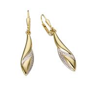 Paar Ohrhänger FIRETTI "Schmuck Geschenk Gold 333 Ohrschmuck Patentbrisur", silber (gelbgoldfarben, weißgoldfarben), Ohrringe, Damen, Gelbgold 333, Made in Germany (27047716-0) gelbgoldfarben, weißgol