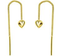 Paar Ohrhänger FIRETTI "Schmuck Geschenk Gold 375 Ohrschmuck Ohrringe Herz", gold (gelbgoldfarben), Ohrringe, Damen, Gelbgold 375 (77536308-0) gelbgoldfarben