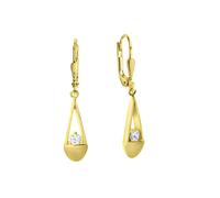 Paar Ohrhänger FIRETTI "Schmuck Geschenk Gold 375 Ohrschmuck Ohrringe Tropfen", gelbgoldfarben, kristallweiß, kristallweiß, Ohrringe, Damen, Gelbgold 375, Paar Ohrhänger, mit Zirkonia (synth.) (196499