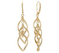 Paar Ohrhänger FIRETTI "Schmuck Geschenk Gold 375 Ohrschmuck Ohrringe Tropfen Spirale", gelbgoldfarben, Ohrringe, Damen, Gelbgold 375, Paar Ohrhänger (30106941-0)