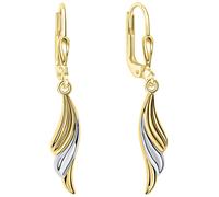 Paar Ohrhänger FIRETTI "Schmuck Geschenk Gold 375 Ohrschmuck Patentbrisur", gold (gelbgoldfarben, weißgoldfarben), Ohrringe, Damen, Gelbgold 375 (78869669-0) gelbgoldfarben, weißgoldfarben