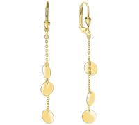 Paar Ohrhänger FIRETTI "Schmuck Geschenk Gold 375 Ohrschmuck Patentbrisur Plättchen", gold (gelbgoldfarben), Ohrringe, Damen, Gelbgold 375 (82645761-0) gelbgoldfarben