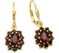 Paar Ohrhänger FIRETTI "Schmuck Geschenk, Ohrringe Entourage Royal, Silber 925", gold (gelbgoldfarben, rot, rot), Ohrringe, Damen, Silber 925 (Sterlingsilber), Paar Ohrhänger, mit Granat (14706107-0)