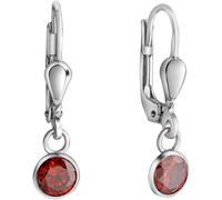 Paar Ohrhänger FIRETTI "Schmuck Geschenk, Ohrringe, Silber 925", bunt (silberfarben, rot, rot), Ohrringe, Damen, Silber 925 (Sterlingsilber), mit Zirkonia (synth.) (13412747-0) silberfarben, rot, rot