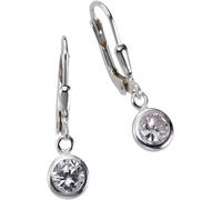 Paar Ohrhänger FIRETTI "Schmuck Geschenk, Ohrringe Solitär, Silber 925", silber (silberfarben, kristallweiß, kristallweiß), Ohrringe, Damen, Silber 925 (Sterlingsilber), Paar Ohrhänger, mit Zirkonia (
