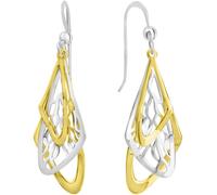 Paar Ohrhänger FIRETTI "Schmuck Geschenk Silber 925 Ohrschmuck Ohrringe Flügel Bicolor", silber (gelbgoldfarben, silberfarben), Ohrringe, Damen, Silber 925 (Sterlingsilber) (56726143-0) gelbgoldfarben