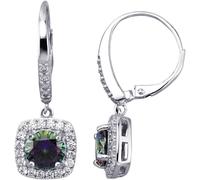 Paar Ohrhänger FIRETTI "Schmuck Geschenk Silber 925 Ohrschmuck Ohrringe Kissenform", silber (silberfarben, kristallweiß, kristallweiß), Ohrringe, Damen, Silber 925 (Sterlingsilber), mit Zirkonia (synt