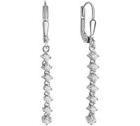 Paar Ohrhänger FIRETTI "Schmuck Geschenk Silber 925 Ohrschmuck Ohrringe", silber (silberfarben, kristallweiß, kristallweiß), Ohrringe, Damen, Silber 925 (Sterlingsilber), mit Zirkonia (synth.) (144914