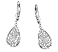 Paar Ohrhänger FIRETTI "Schmuck Geschenk Silber 925 Ohrschmuck Ohrringe Tropfen", silberfarben, kristallweiß, kristallweiß, Ohrringe, Damen, 15,1mm, Silber 925 (Sterlingsilber), Paar Ohrhänger, mit Zi