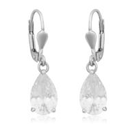 Paar Ohrhänger FIRETTI "Schmuck Geschenk Silber 925 Ohrschmuck Patentbrisur", bunt (silberfarben, weiß, kristallweiß), Ohrringe, Damen, Silber 925 (Sterlingsilber), mit Zirkonia (synth.) (66151528-0)