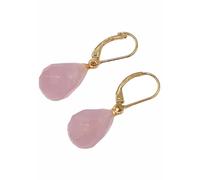 Paar Ohrhänger FIRETTI "Schmuck Geschenk Silber 925 Ohrschmuck Patentbrisur Edelstein Quarz", bunt (gelbgoldfarben, rosa, rosa), Ohrringe, Damen, Silber 925 (Sterlingsilber), Made in Germany - mit Ros