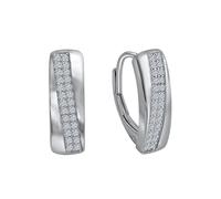 Paar Ohrhänger FIRETTI "Schmuck Geschenk Silber 925 Ohrschmuck Patentbrisur Glitzer", silber (silberfarben, kristallweiß, kristallweiß), Ohrringe, Damen, Silber 925 (Sterlingsilber), Paar Ohrhänger, m