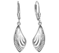 Paar Ohrhänger FIRETTI "Schmuck Geschenk Silber 925 Ohrschmuck Patentbrisur Glitzer", silber (silberfarben, kristallweiß, kristallweiß), Ohrringe, Damen, Silber 925 (Sterlingsilber), mit Zirkonia (syn