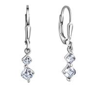 Paar Ohrhänger FIRETTI "Schmuck Geschenk Silber 925 Ohrschmuck Patentbrisur Glitzer", silber (silberfarben, kristallweiß, kristallweiß), Ohrringe, Damen, Silber 925 (Sterlingsilber), mit Zirkonia (syn