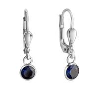 Paar Ohrhänger FIRETTI "Schmuck Geschenk Silber 925 Ohrschmuck Patentbrisur Solitär Glitzer", bunt (silberfarben, dunkelblau, dunkelblau), Ohrringe, Damen, Silber 925 (Sterlingsilber), mit Zirkonia (s