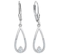 Paar Ohrhänger FIRETTI "Schmuck Geschenk Silber 925 Ohrschmuck Patentbrisur Tropfen", silber (silberfarben, kristallweiß, kristallweiß), Ohrringe, Damen, Silber 925 (Sterlingsilber), mit Zirkonia (syn