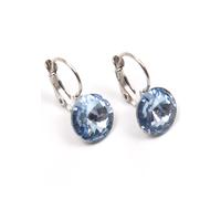 Paar Ohrhänger FIRETTI "zeitlos, chic, rund, bunt", blau (metallfarben, saphirblau, light, sapphire), Ohrringe, Damen, Metall, Made in Germany - mit Glasstein (68719146-0) metallfarben, saphirblau, li