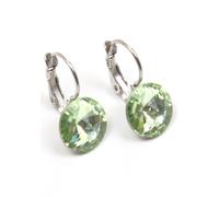 Paar Ohrhänger FIRETTI "zeitlos, chic, rund, bunt", bunt (metallfarben, grün, grün), Ohrringe, Damen, Metall, Made in Germany - mit Glasstein (81932356-0) metallfarben, grün, grün