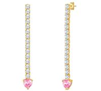 Paar Ohrhänger GLANZSTÜCKE MÜNCHEN "Set: GSM2170", rosa (gelbgold, weiß), Ohrringe, Damen, 45,4mm,mit Zirkonia, Silber 925 (Sterlingsilber), aus Sterling Silber (93582705-0) gelbgold, weiß