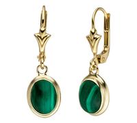 Paar Ohrhänger JOBO, gelb (gelbgold 585), Ohrringe, Damen, Gelbgold 585, oval 585 Gold (67949920-0) gelbgold 585