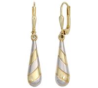 Paar Ohrhänger JOBO, gold (gelbgold 333), Ohrringe, Damen, Gelbgold 333, Tropfen 333 Gold bicolor (68002563-0) gelbgold 333
