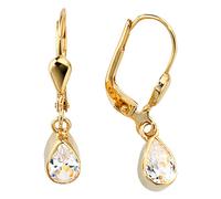 Paar Ohrhänger JOBO, gold (gelbgold 333), Ohrringe, Damen, Gelbgold 333, Tropfen 333 Gold mit Zirkonia (51198954-0) gelbgold 333