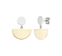 Paar Ohrhänger JOBO "Ohrringe hängend 22 mm", silber 925, Ohrringe, Damen, Silber 925 (Sterlingsilber), 925 Silber bicolor vergoldet (70312425-0) silber 925