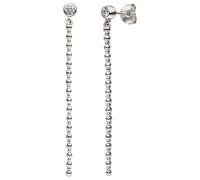 Paar Ohrhänger JOBO "Ohrringe hängend 53 mm lang", silber 925, weiß, Ohrringe, Damen, Silber 925 (Sterlingsilber), 925 Silber mit Zirkonia (94341617-0) silber 925, weiß