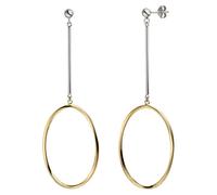 Paar Ohrhänger JOBO "Ohrringe hängend 80 mm lang", silber 925, Ohrringe, Damen, Silber 925 (Sterlingsilber), 925 Silber bicolor vergoldet (15744848-0) silber 925