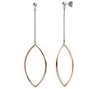 Paar Ohrhänger JOBO "Ohrringe hängend 85 mm lang", silber 925, Ohrringe, Damen, Silber 925 (Sterlingsilber), 925 Silber bicolor vergoldet (92174469-0) silber 925