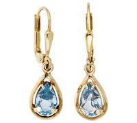 Paar Ohrhänger JOBO "Tropfen-Ohrringe", gold (gelbgold 333), Ohrringe, Damen, Gelbgold 333, 333 Gold mit synthetischen Spinellen (29994459-0) gelbgold 333