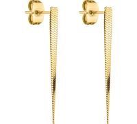 Ohrhänger mit einfädelbarem Anhänger Sleek Chain Edelstahl IP Gold