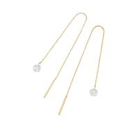 Paar Ohrhänger LUIGI MERANO "Durchzieher, Zirkonia Steine, Gold 375", gold, Ohrringe, Damen, Gelbgold 375 (73715813-0) gold