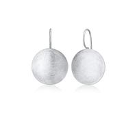 Paar Ohrhänger NENALINA "Basic Geo Kreis Brushed Trend 925 Silber", silber, Ohrringe, Damen, onesize, ohne Stein, Silber 925 (Sterlingsilber), Paar Ohrhänger (55437600-0)