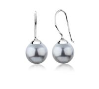 Paar Ohrhänger NENALINA "Hänger Basic Synthetische Perle 925 Silber", silber, Ohrringe, Damen, onesize, ohne Stein, Silber 925 (Sterlingsilber) (62600342-0) silber