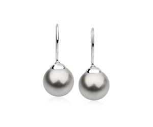 Paar Ohrhänger NENALINA "Hänger Basic Synthetische Perle 925 Silber", silber, Ohrringe, Damen, onesize, ohne Stein, Silber 925 (Sterlingsilber) (49819439-0) silber