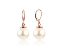 Paar Ohrhänger NENALINA "Ohrhänger Muschelkernperle Klassisch 925 Silber", rosa (rosegold), Ohrringe, Damen, onesize, ohne Stein, Silber 925 (Sterlingsilber), Paar Ohrhänger (32161403-0)