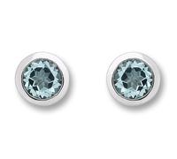 Paar Ohrhänger ONE ELEMENT "Blau Topas Zarge Ohrringe Ohrstecker aus 333 Weißgold", silber, Ohrringe, Damen, Damen, Gold Weißgold 333, Gold, Weißgold 333, Modern & klar - ein Stück für zeitlose Looks 