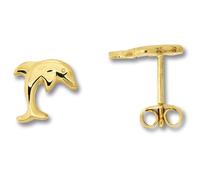 Paar Ohrhänger ONE ELEMENT "Delfin Ohrringe Ohrstecker aus 333 Gelbgold", gold, Ohrringe, Damen, Kinder, Gelbgold 333 Gold, Gelbgold 333, Gold, Damen Gold Schmuck Delfin (55868720-0) gold