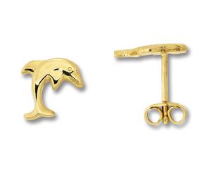 Paar Ohrhänger ONE ELEMENT "Delfin Ohrringe Ohrstecker aus 333 Gelbgold", gold, Ohrringe, Mädchen, Kinder, Gelbgold 333 Gold, Gelbgold 333, Gold, Zartes Emblem - unaufdringlich und dennoch ausdrucksst