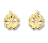 Paar Ohrhänger ONE ELEMENT "Kleeblatt Ohrringe Ohrstecker aus 333 Gelbgold", gold, Ohrringe, Damen, Damen, Gelbgold 333 Gold, Gelbgold 333, Gold, Dezente Symbolik - stilvoller Begleiter für jeden Anla
