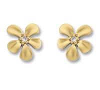 Paar Ohrhänger ONE ELEMENT "Zirkonia Blume Ohrringe Ohrstecker aus 925 Silber", silber, Ohrringe, Mädchen, Kinder, Silber 925 (Sterlingsilber), Kleines Statement - persönlich, stilvoll, alltagstauglic
