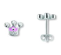Paar Ohrhänger ONE ELEMENT "Zirkonia Krone Ohrringe Ohrstecker aus 925 Silber", silber, Ohrringe, Mädchen, Kinder, Silber 925 (Sterlingsilber), Ausdruck von Individualität - dezent, bedeutungsvoll, na