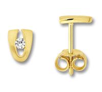 Paar Ohrhänger ONE ELEMENT "Zirkonia Ohrringe Ohrstecker aus 333 Gelbgold", gold, Ohrringe, Damen, Damen,mit Zirkonia, Gelbgold 333 Gold, Gelbgold 333, Gold, Persönlicher Akzent - schlicht, modern, au