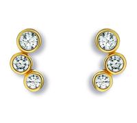 Paar Ohrhänger ONE ELEMENT "Zirkonia Ohrringe Ohrstecker aus 333 Gelbgold", gold, Ohrringe, Damen, Damen,mit Zirkonia, Gelbgold 333 Gold, Gelbgold 333, Gold, Persönlicher Akzent - schlicht, modern, au
