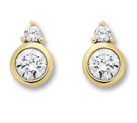 Paar Ohrhänger ONE ELEMENT "Zirkonia Ohrringe Ohrstecker aus 333 Gelbgold", gold, Ohrringe, Damen, Damen,mit Zirkonia, Gelbgold 333 Gold, Gelbgold 333, Gold, Persönlicher Akzent - schlicht, modern, au