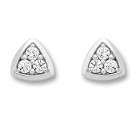 Paar Ohrhänger ONE ELEMENT "Zirkonia Ohrringe Ohrstecker aus 333 Weißgold", silber, Ohrringe, Damen, Damen,mit Zirkonia, Gold Weißgold 333, Gold, Weißgold 333, Kleines Statement - persönlich, stilvoll