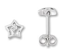 Paar Ohrhänger ONE ELEMENT "Zirkonia Stern Ohrringe Ohrstecker aus 925 Silber", silber, Ohrringe, Mädchen, Kinder, Silber 925 (Sterlingsilber), Ausdruck von Individualität - dezent, bedeutungsvoll, na